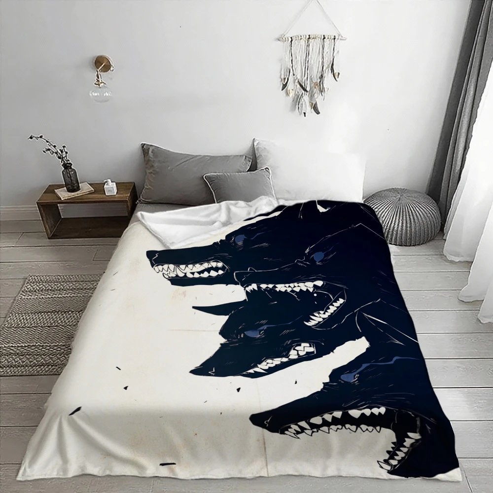 The Ultimate Gothic Dog Teeth Snarl Throw Blanket Fleece Throw for Couch Bed Home Decor Grunge Canine Animal Motif Winter Throw