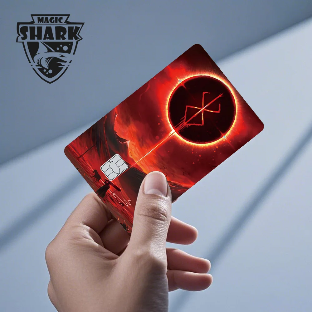 Magic Shark 2026 Neue Dark Anime B-Berserk Guts Holographische Laser-Frontaufkleberfolie für Debit-Kreditkarte – Detail 8