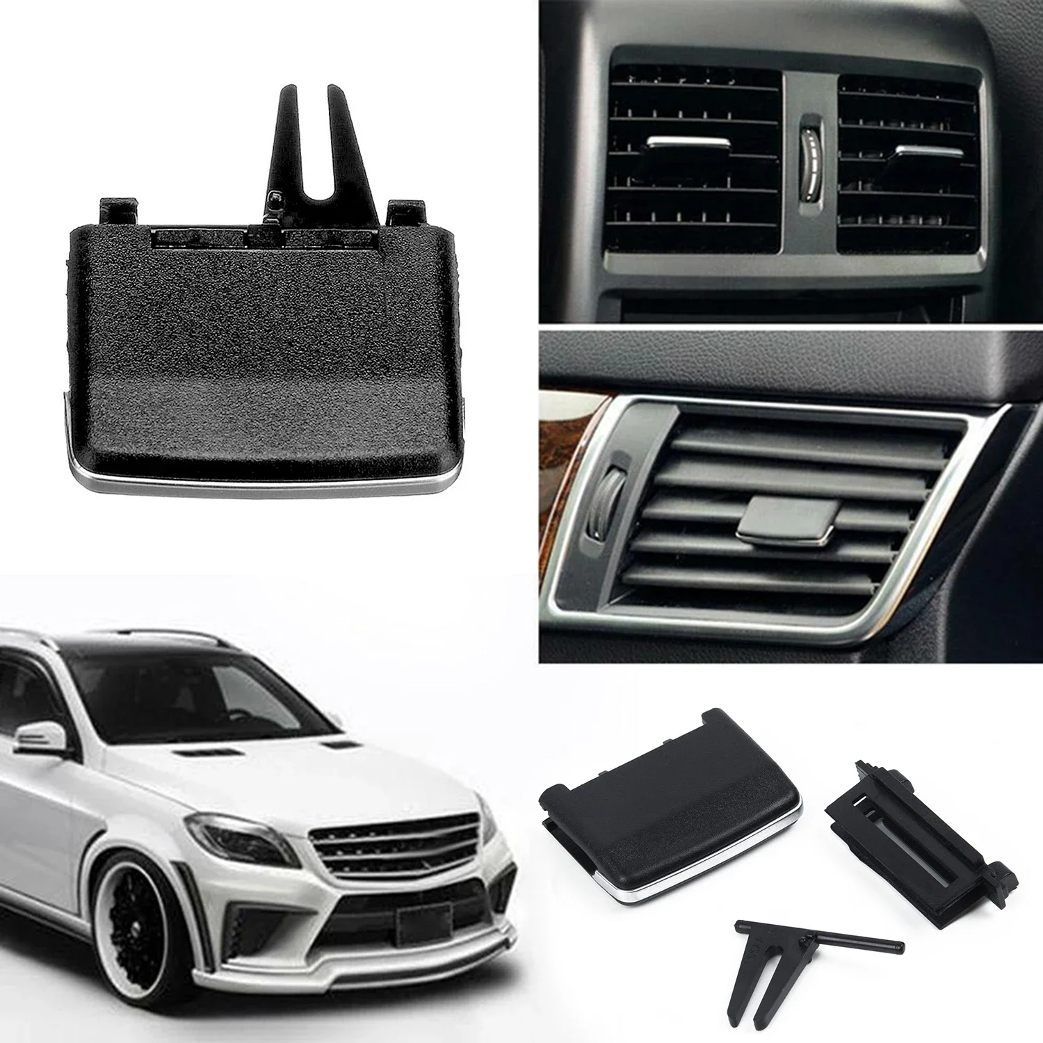 

Auto A/C Air Vent Outlet Tab Clip Repair Parts For Mercedes Benz W166 X166 ML GL Black Car Front Air Conditioning Vent