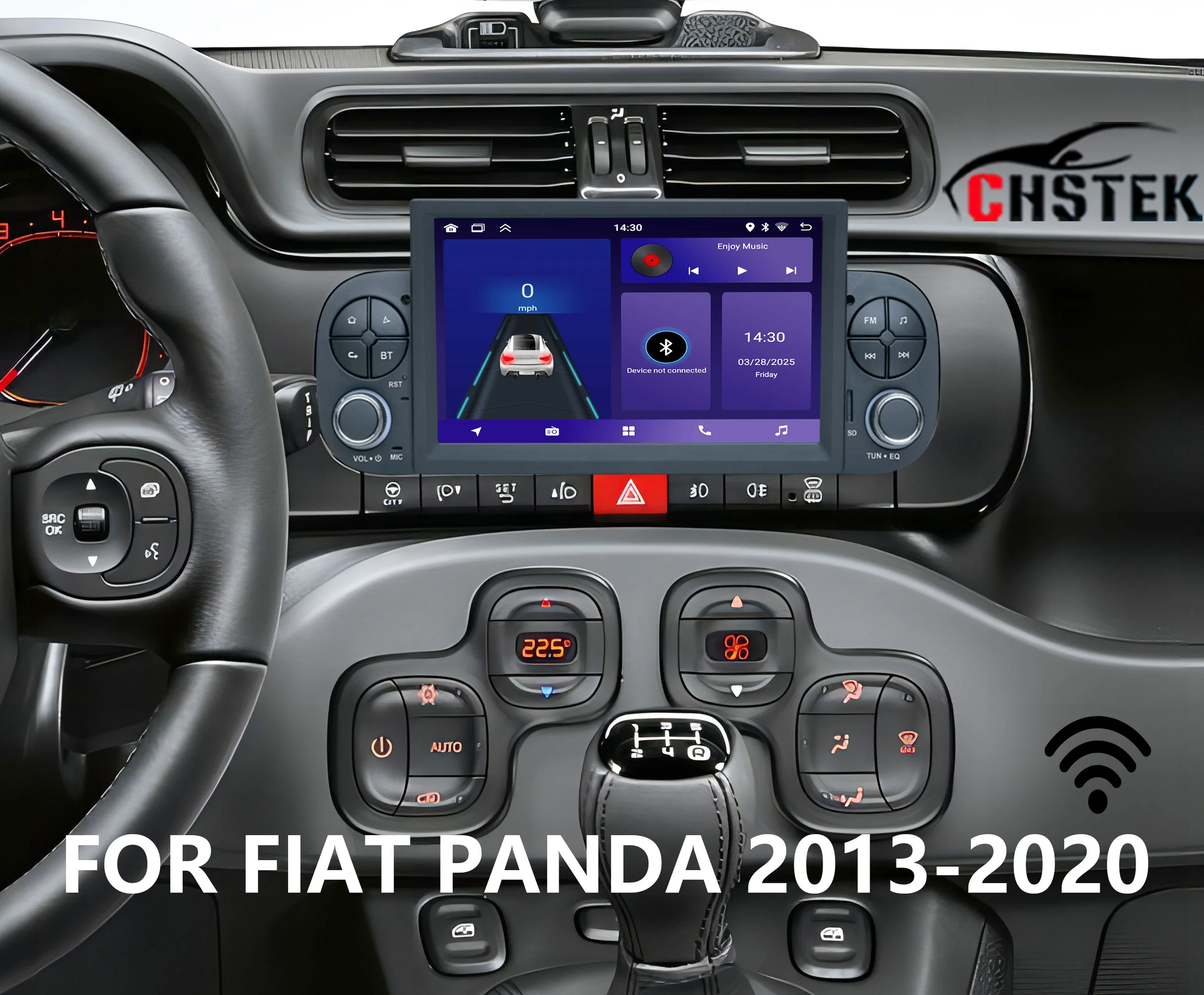 راديو سيارة CHSTEK لشركة فيات باندا 2013-2020 ملاحة لاسلكية Carplay نظام تحديد المواقع واي فاي السيارات فيديو وسائل الإعلام يدوي مبادلة DSP RDS الصوت FM