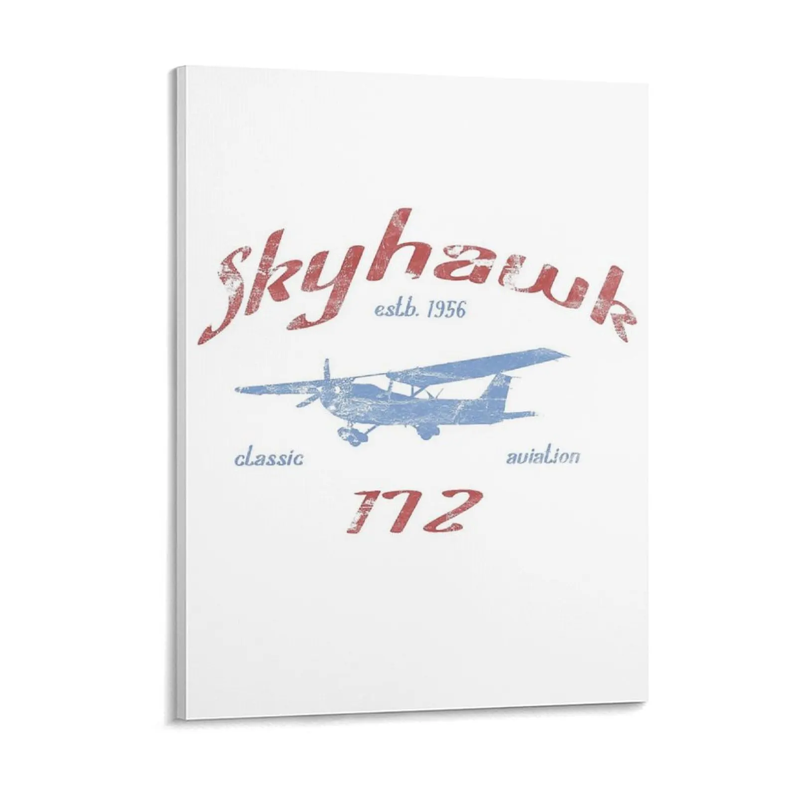 Cessna 172 Skyhawk Classic Vintage Pilot Design Canvas Painting Personalized Plaques Character Decoration Framed Wall Painting