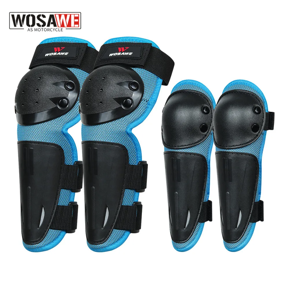 WOSAWE 5-10 years old Boys Girls Sport Knee Pads Elbow Pads Support Guard Adjustable Knee Brace for Motorcycle Bike Sports