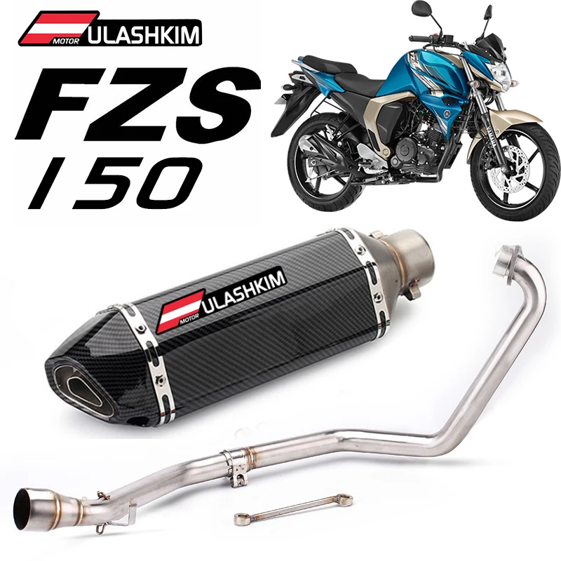 Fzs150 Full System Exhaust For YAMAHA FZS150 FZS V3 ABS Motorcycle Exhaust Muffler Escape Front Middle Pipe Exhaust 51mm FZS150