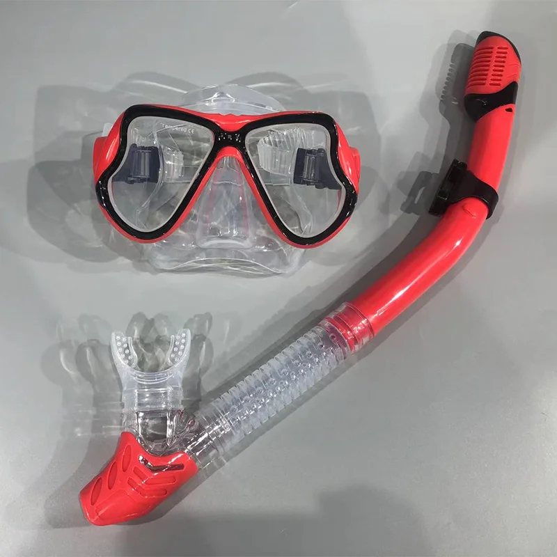 Tauchmasken für Erwachsene, Schnorchel-Atemschlauch-Set, Brille für Damen und Herren, rutschfeste Schnallenmasken – Detail 3
