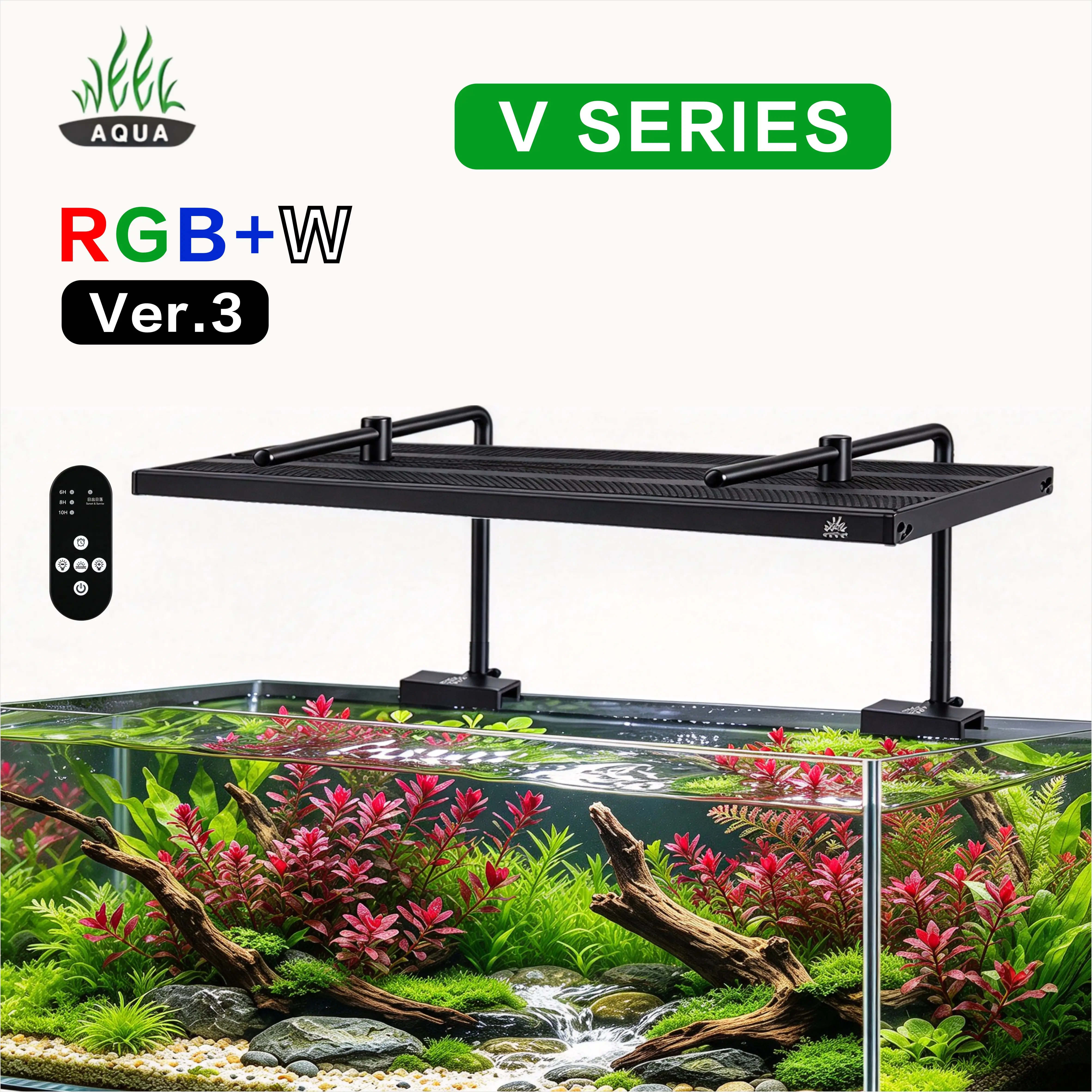 Planted Aquarium Algae Control - Week Aqua V Series RGB+W Aquarium