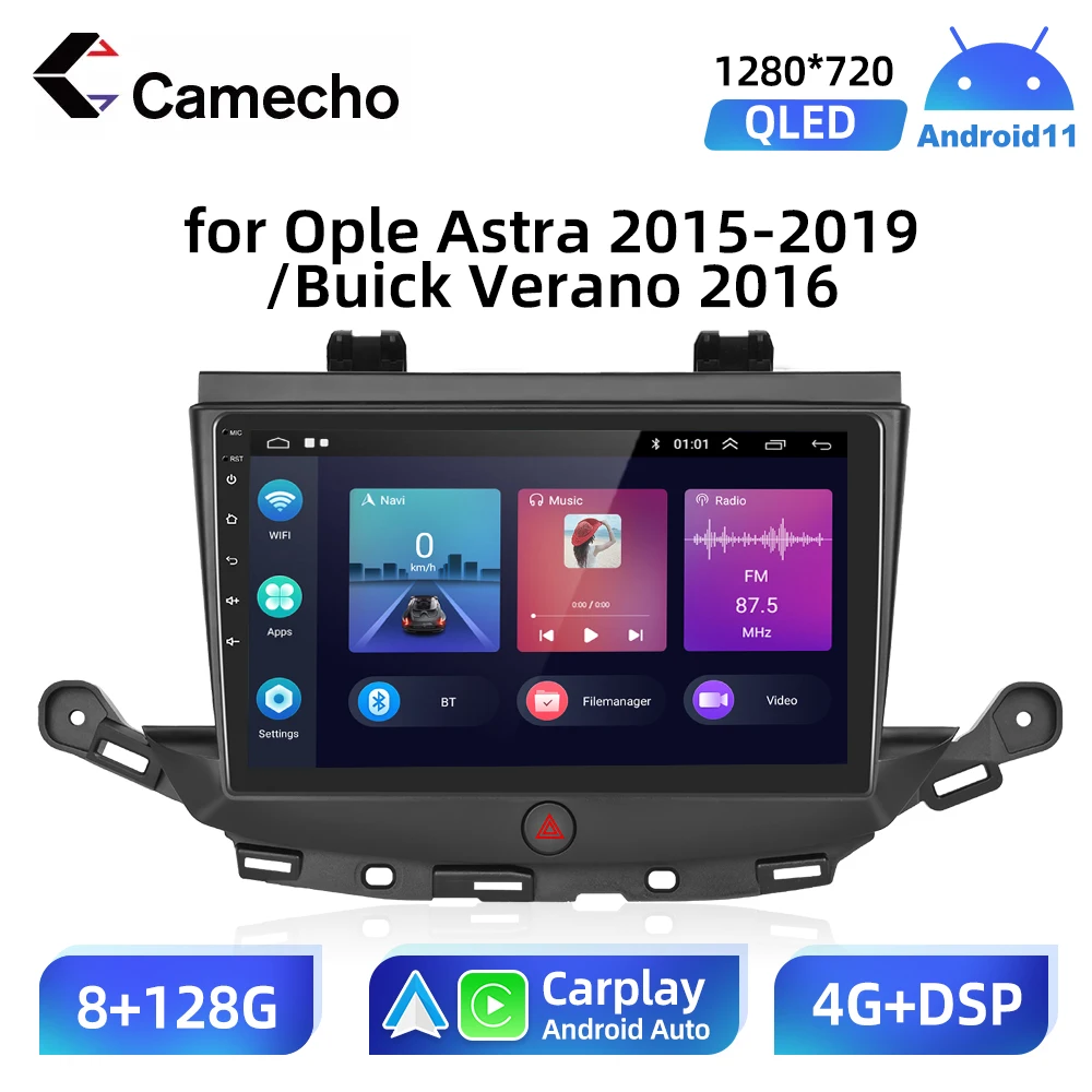 

Camecho Android 11 Carplay for Ople Astra 2015 - 2019 Buick Verano 2016 Car Multimedia Radio 2Din Video GPS No DVD CD Player