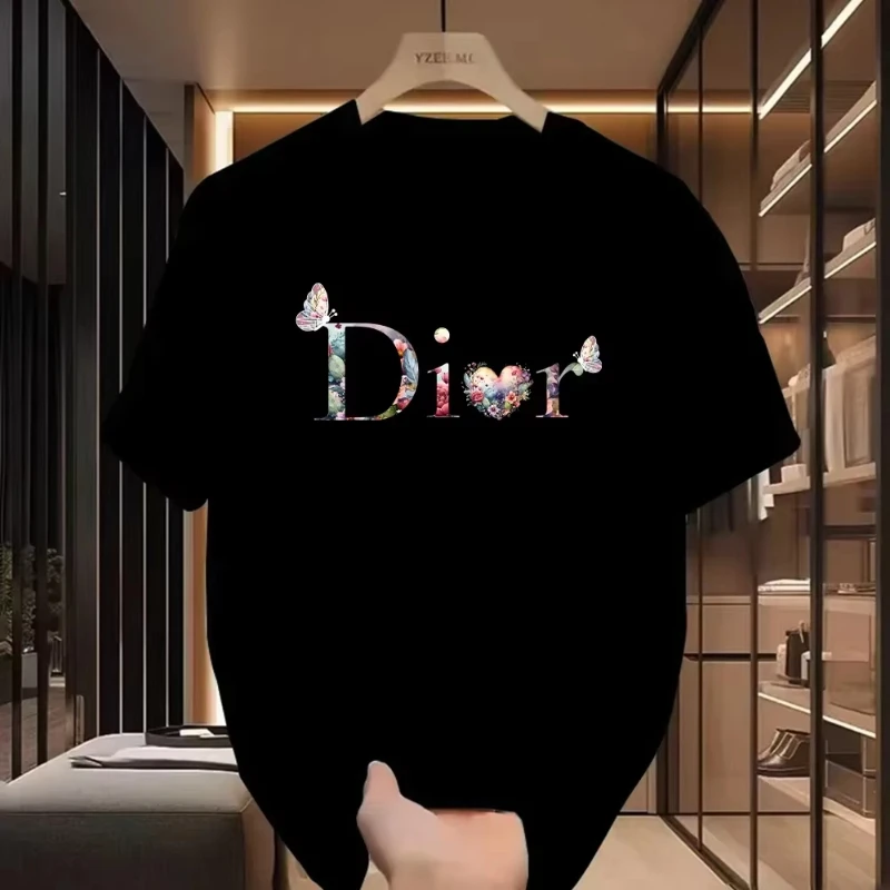 2025 T-shirt casual da donna Harajuku Y2k designer da uomo e da donna estate, autunno e inverno pullover moda con stampa retrò