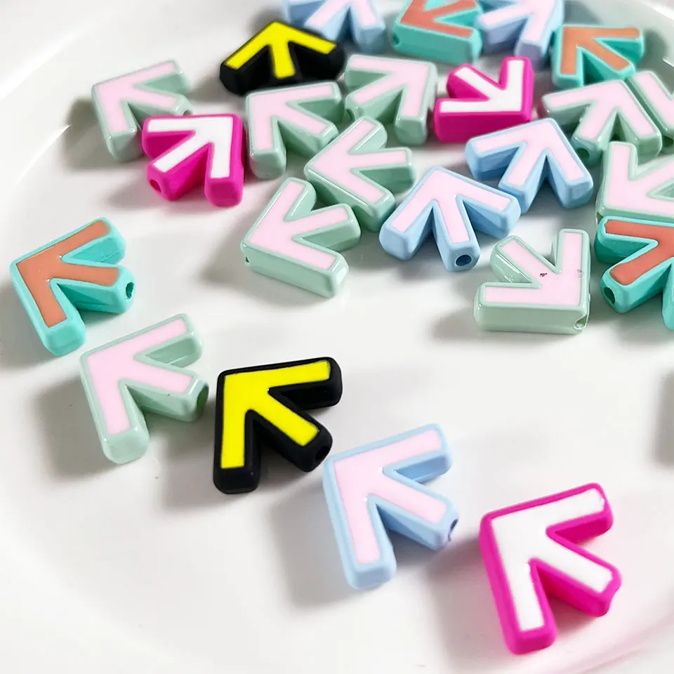 Colorful Arrow Y2K Beads For Jewelry Making DIY Decorations Earrings Pet Necklace Phone Chain Keychain Car Hanging Accessories