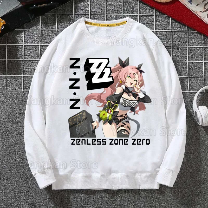 

Anime Game Zenless Zone Zero ZZZ Bangboo Hoodies Spring Autumn Male Casual Men's White Color Hoodies Sweatshirt Tops