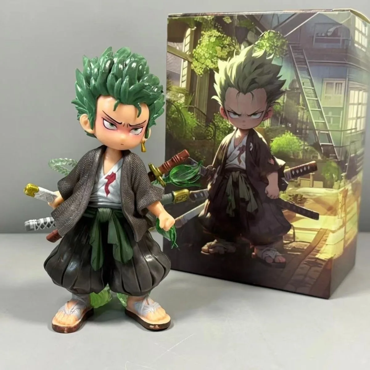 15cm One Piece Zoro Figure Roronoa Zoro Q-version Action Figures PVC Anime Figurine Model Collection Ornamen Toys Birthday Gifts