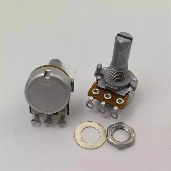 RK163 16 SINGLE POTENTIOMETER B5K SHANK LENGTH 20MM ROUND HOLE WITH MIDPOINT