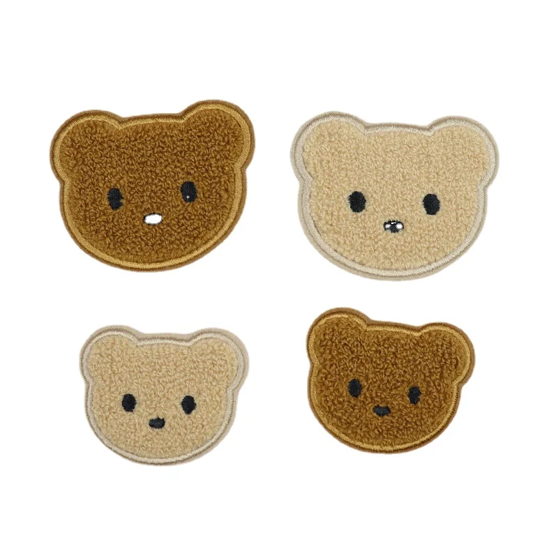 50pcs/Lot Stick or Iron Fashion Luxury Embroidery Patch Teddy Bear Animal Shirt Bag Clothing Decoration Accessory Craft Applique