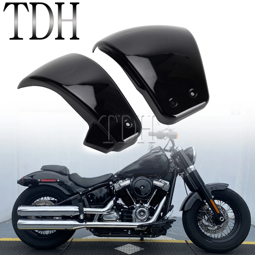 

Motorcycle Black Left Right Side Battery Fairing Cover For Harley Softail M8 Street Bob Low Rider Slim Deluxe Standard 2018-2022