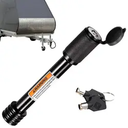 5/8 Car Trailer Lock With Keys Metal Trailer Hitch Pin Lock Waterproof Hitch Pin Lock Auto Receiver Lock Trailer Coupler Lock