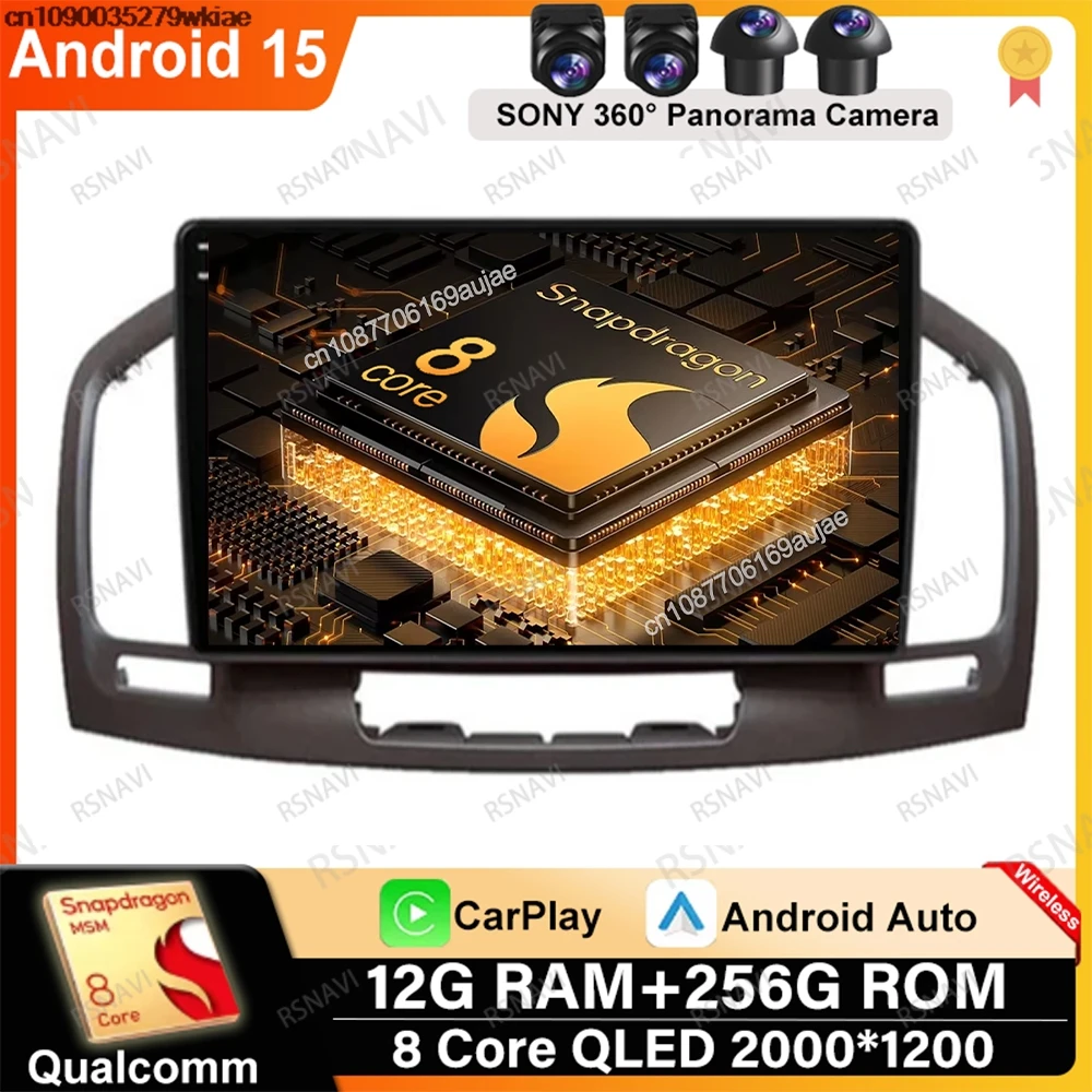 

Android 15 для Buick Regal для Opel Insignia 1 2009-2012 2013 WIFI + 4G LTE 8-ядерный автомобильный радиоприемник Snapdragon AI Voice 360 камера IPS