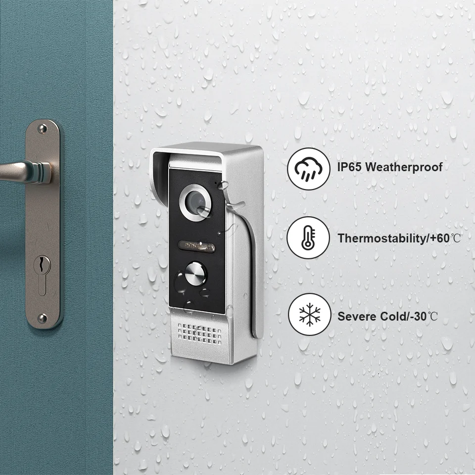 TUYA APP 1080P Video Intercom System Smart HD Wireless WiFi Video Doorbell Door Phone 1-2 Rooms Touch Monitor With Night vision