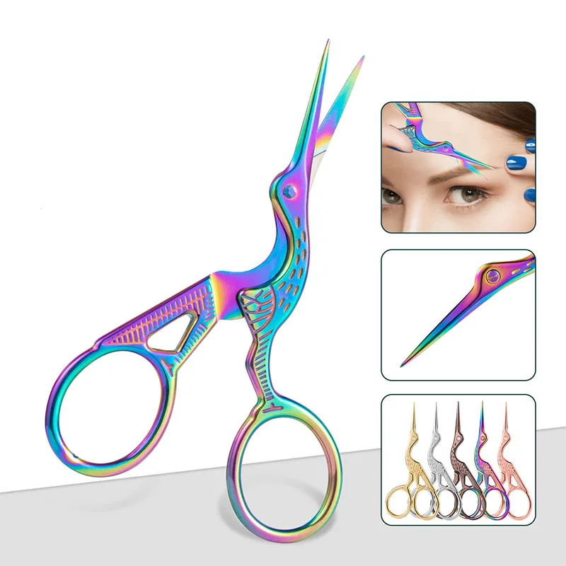 1Pcs Colorful Stainless Steel Antique Scissors European Classic Craft Knitting Sewing Handicraft Scissor DIY Jewelry Tools New