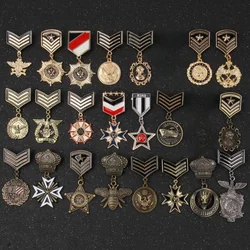 Vintage Brooch Men's Retro JK Small Badge Metal Medal Suit Lapel Pin Buckle Trendy Ancient Ethnic Totem Flag Witch Accessories