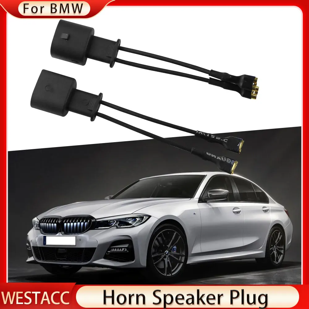

For BMW 5 Series F10 F11 7 Series F03 F04 3Series 2010-2021 Horn Speaker Plug Adapter Wiring Harness Pigtail Socket Accessories