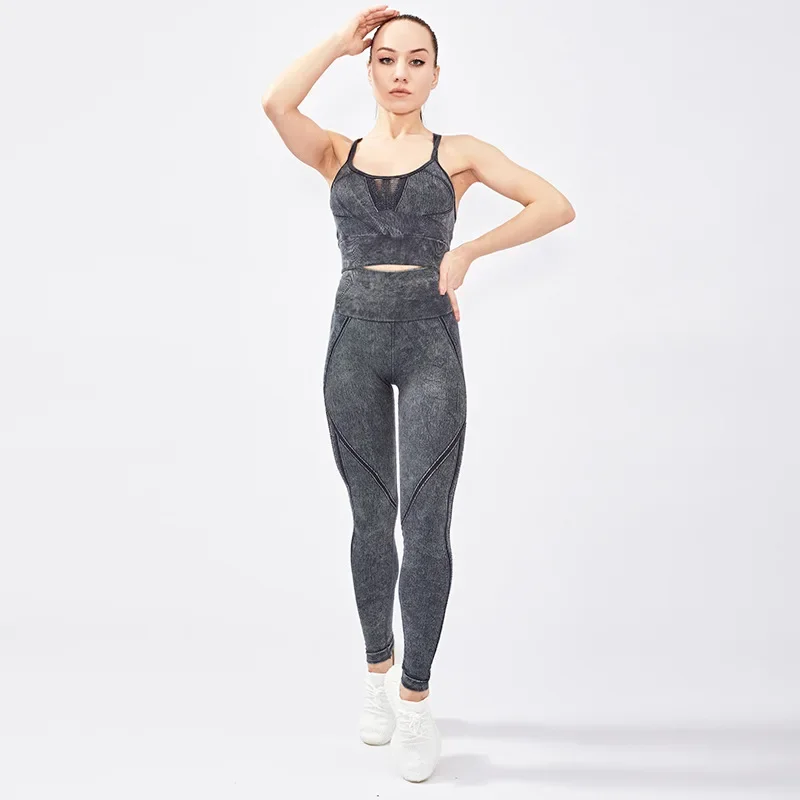 Solid Spandex Gym Jumpsuit Tracksuit Women Sports Bra Fitness Shorts Clothing Workout Outfits One Piece Jogging Training Suit