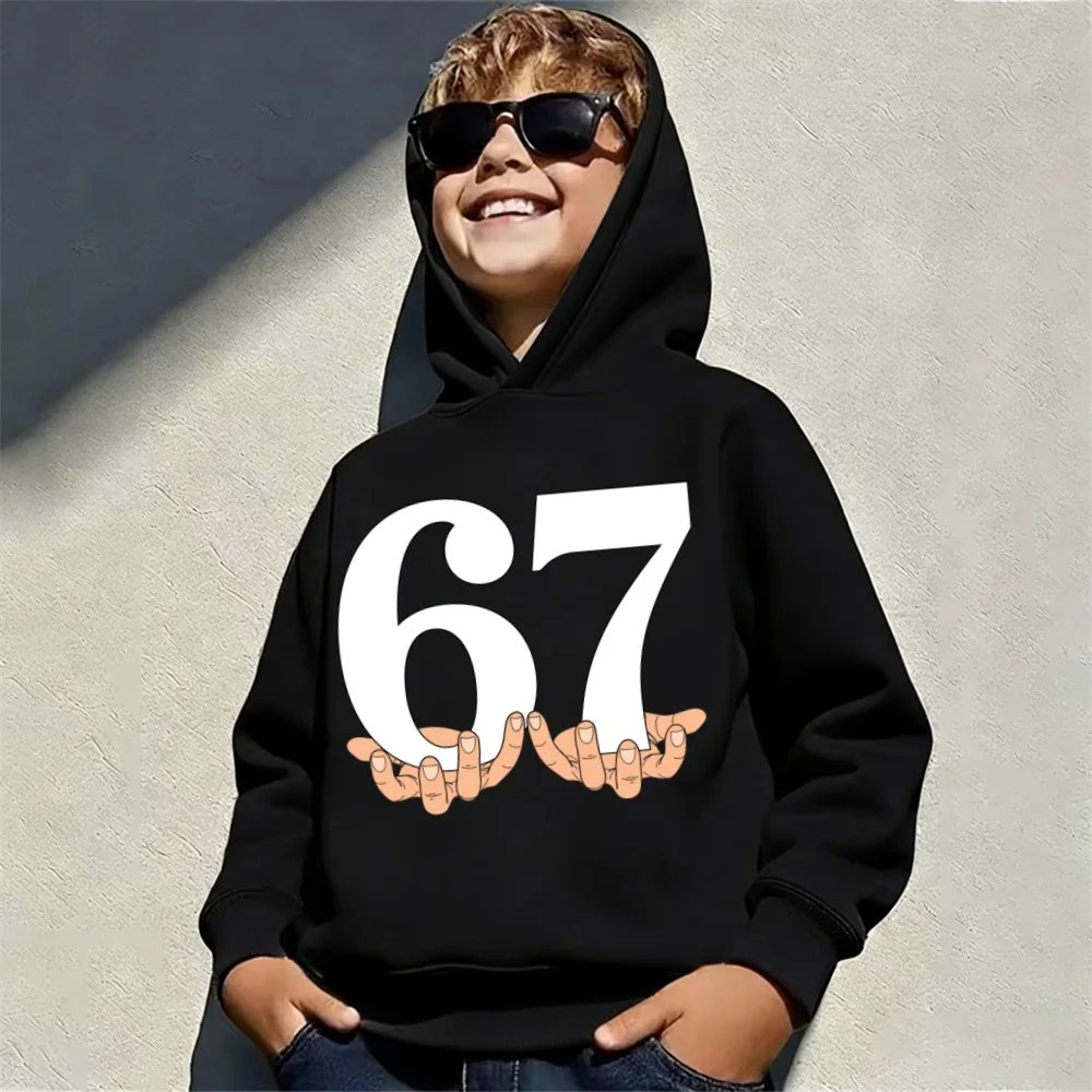 

Новая детская толстовка с капюшоном Six Seven "67", забавная футболка с героями мультфильмов, детская футболка с милым персонажем, топ с графическим рисунком для мальчиков, спортивный топ с длинными рукавами