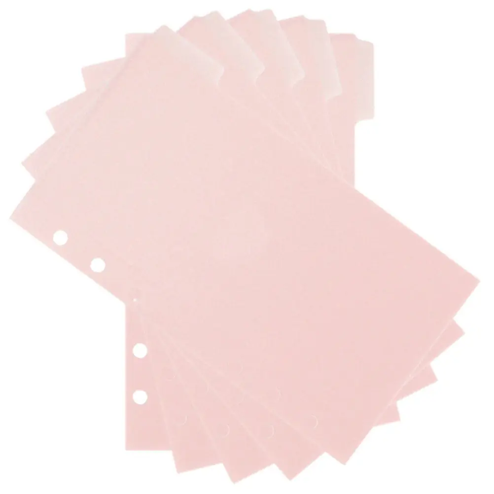 

1Set Sturdy Lightweight Binder Pockets 6-Hole Refill Pouch for Loose Leaf Notebooks Filing Organizing Office Essentials Portable