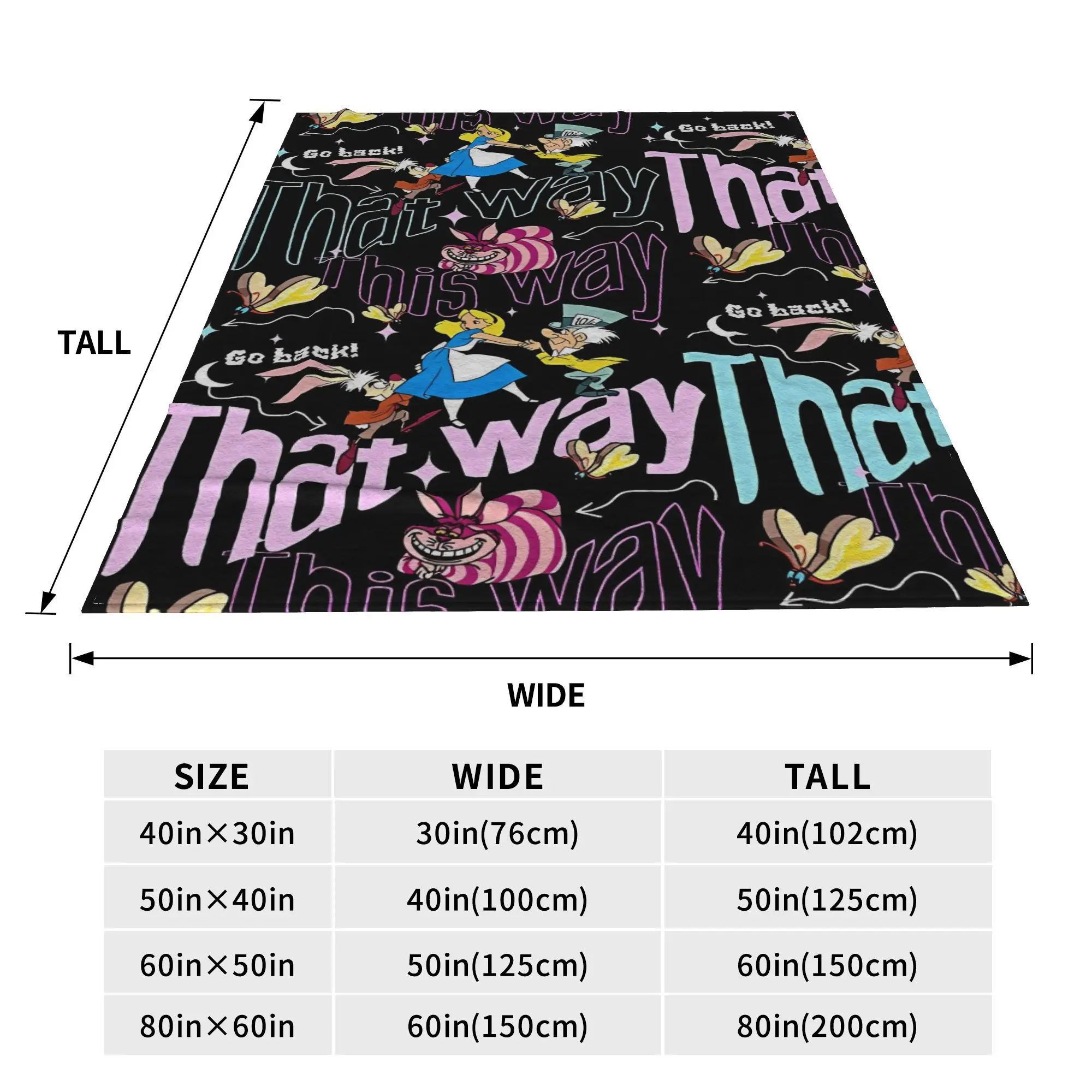 أليس في بلاد العجائب بطانية قطيفة صبي فتاة الفانيلا رمي بطانية للخارجية سوبر دافئ مخصص جودة المفرش هدية