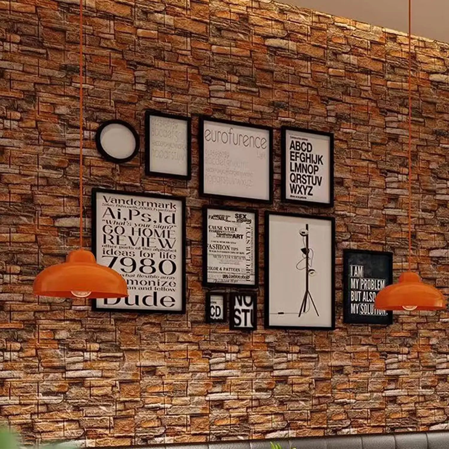 10PCS 3MM 3D Wallpaper PE Foam Wall Sticker Self Adhesive Peel and Stick Sticker Brick Wall Paper for Living Room