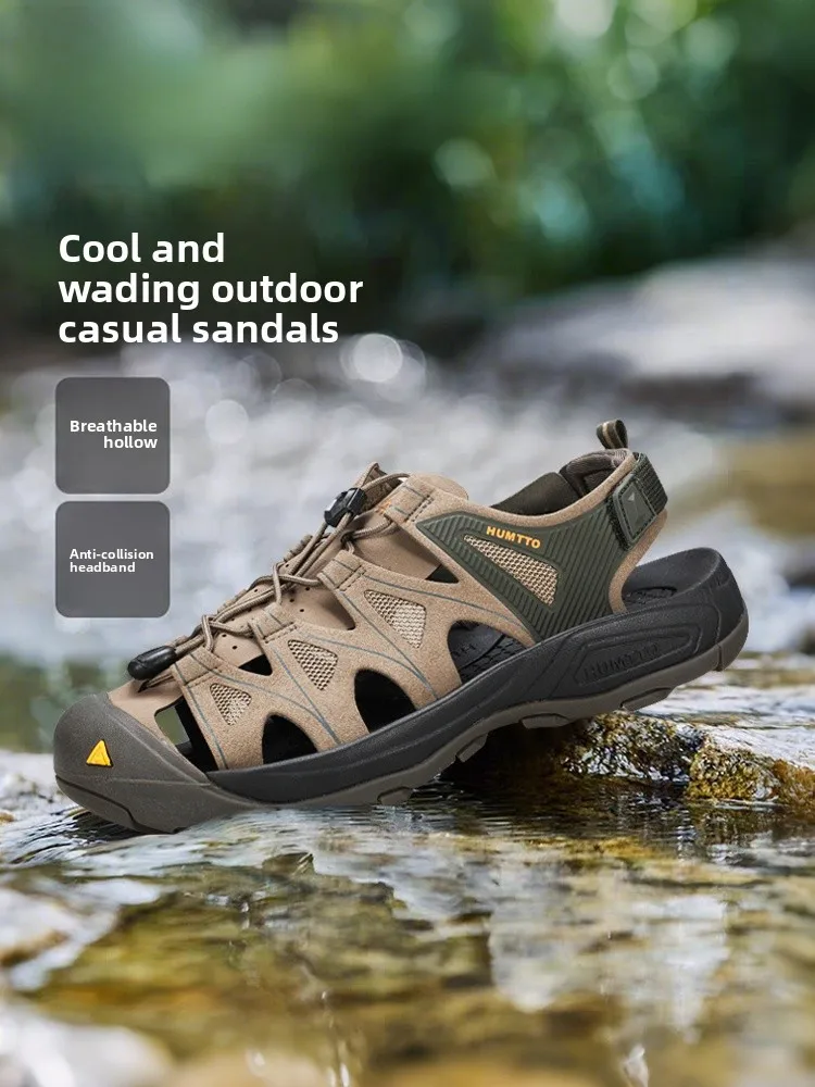 

HUMTTO Men's Beach oes Summer New Lightweight Anti-slip Soft Bot Breathable Outdoor Two-land Water-proof Sport Sandals