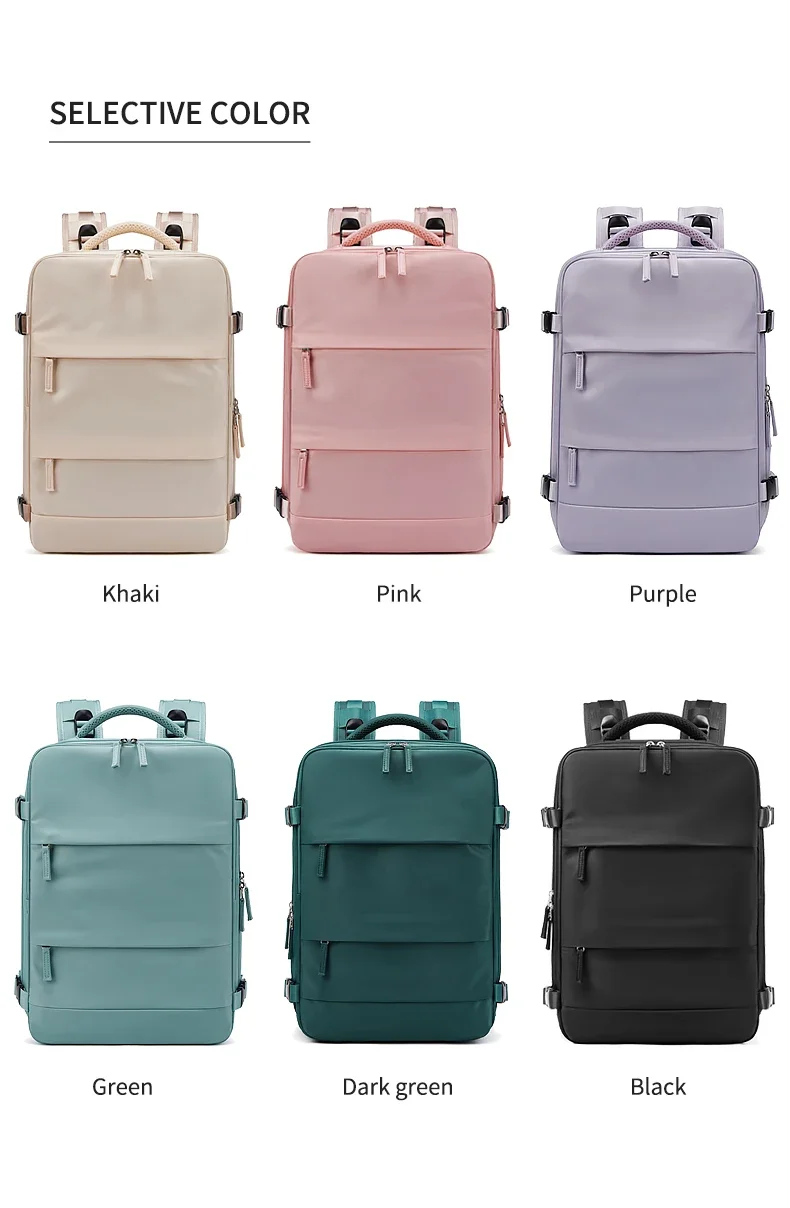 15.6Inch Women Laptop Backpack Teenage girl USB charging school Backpack Independent Shoe bag travel Backpack outdoor Backpack