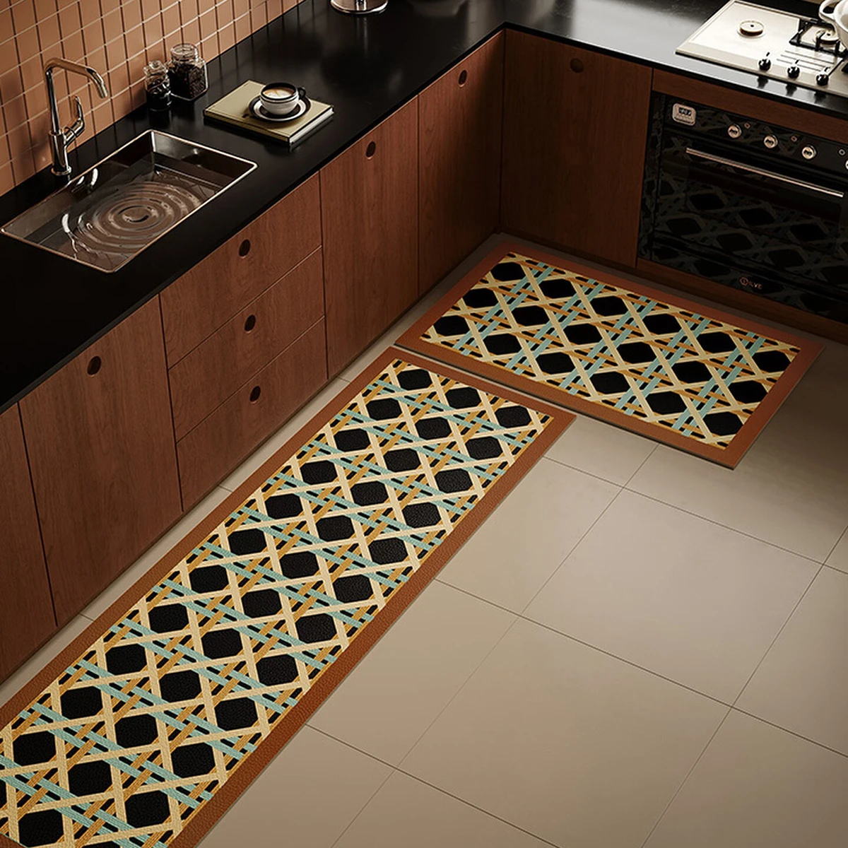 

Kitchen Floor Mat Anti-slip Carpet Long Strip Runner Rugs Oil-proof Waterproof PVC Leather Mats 주방매트 Коврик Для Кухни שטיח למטבח