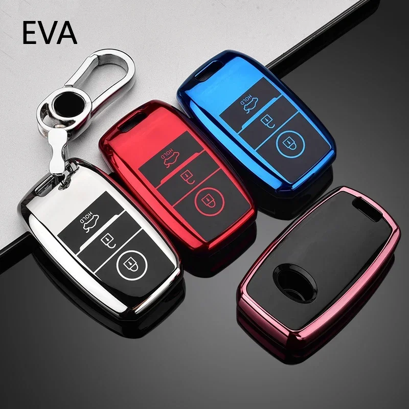 TPU Car Key Case FOB Cover for Kia Ceed Rio Rio5 Sportage R K3 KX3 K4 K5 Ceed Sorento Cerato Optima 2015 2016 2017 Keychain