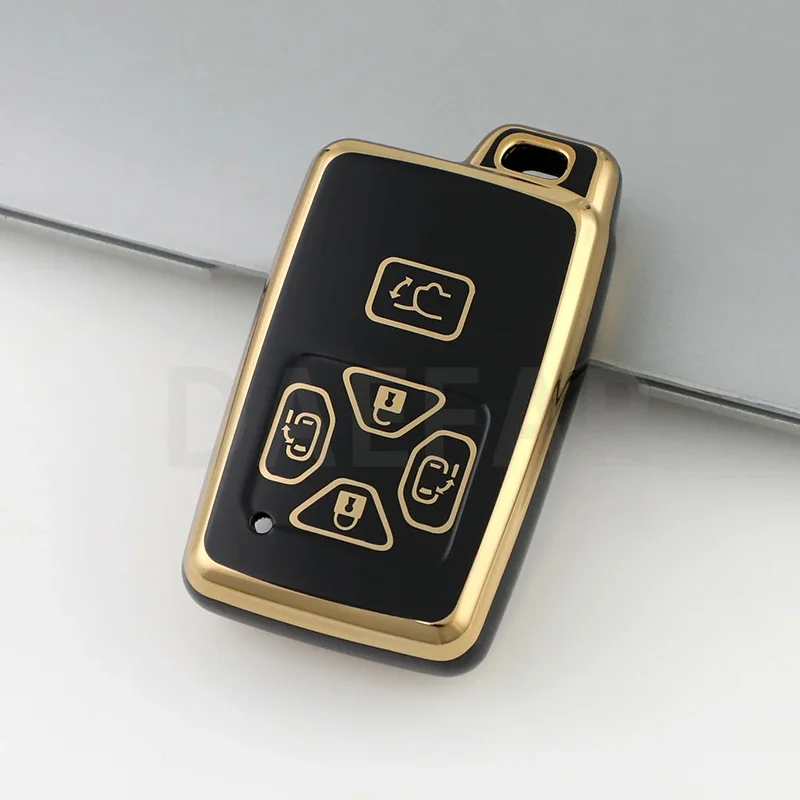 5 Button TPU Smart Key Case Cover for Toyota Reiz/Avalon/Previa/Alphard/Prius Car Styling L77