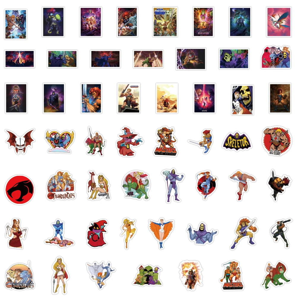 10/50pcs Mixed Cartoon Thundercats stickers He-Man Graffiti Sticker for Laptop Motorcycle Luagage Decal Guitar Stickers