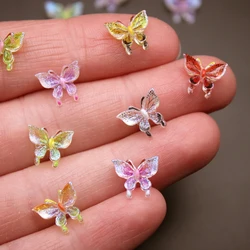 10/20pcs Tiny Mix Flatback Polyresin Butterfly Miniature - Mini Fairy Garden Ornament, Micro Landscape DIY Crafts Decoration