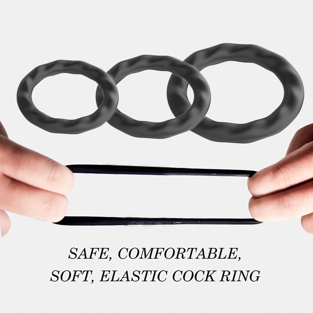 4pcs Penis Ring Reusable Silicone Semen Cock Ring Penis Enlargement Delay Ejaculation Sex Toys For Adult Men Chastity Device