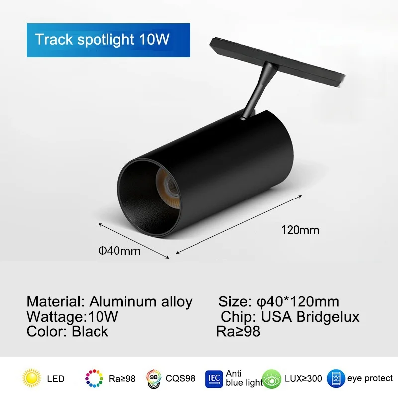 Luces Foco magnético ultrafino Luz de riel Luz de techo DC24V Control de aplicación inteligente para el hogar comercial 7/10w LED