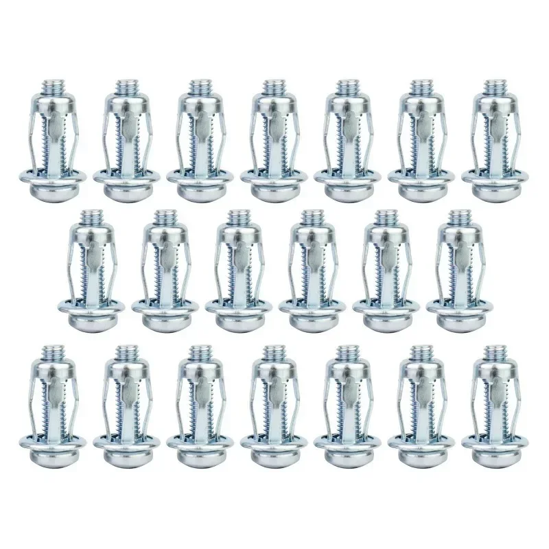 20pcs Jack Nuts Screw Petal Screw Anchors Petal Expansion Plugs For Curtain Expansion Clamp Petal Rivet Lock Jack Nut Bolt