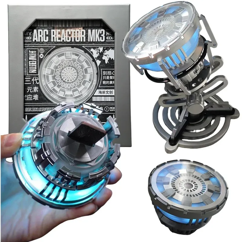 1:1 Scale Arc Reactor Tony Stark MARK 1/3/5 LED Light Model Palladium Element Chest Lamp Cosplay Prop Collectible Gift for Adult