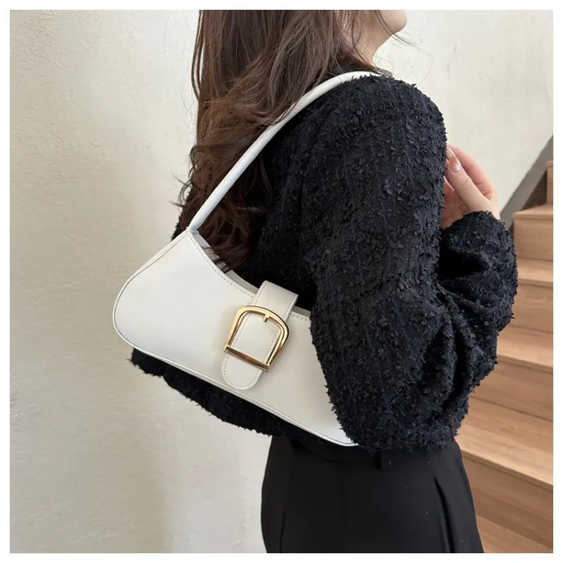 French Niche Texture Underarm Bag Winter New Fashion Simple Female Shoulder Bag Commuter Joker Handbag Luxury Brand Shoulder Bag