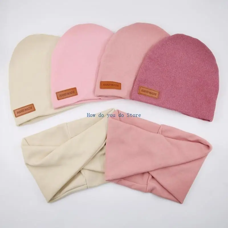 مجموعة وشاح قبعة الشتاء 19QF للأطفال من الكشمير الصناعي قبعة دافئة مع مجموعة وشاح #5