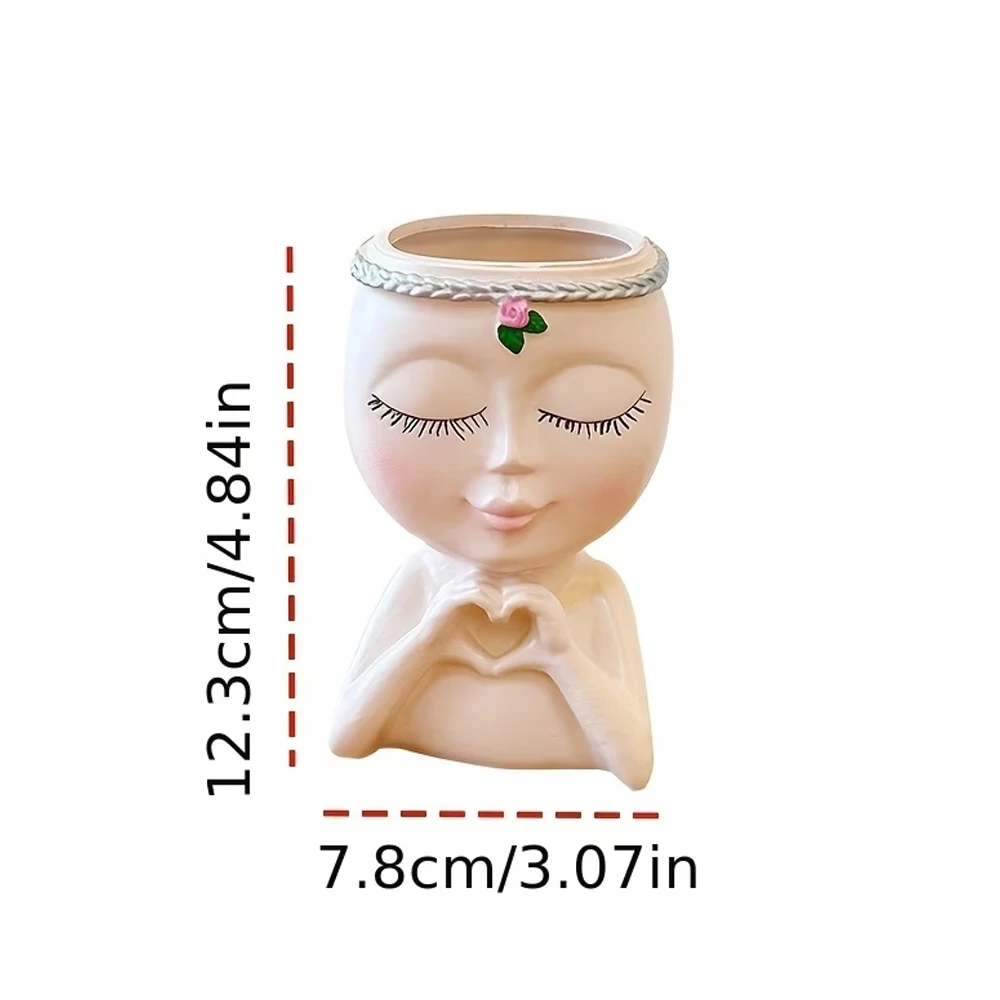 1-teiliges Aufbewahrungsregal für Make-up-Pinsel und Augenbrauenpinsel, aus Kunstharz, luxuriöses, modernes, kreatives Halbkörper-Aufbewahrungsregal, geeignet für die Aufbewahrung von Kosmetika und Badezimmerartikeln a – Detail 4