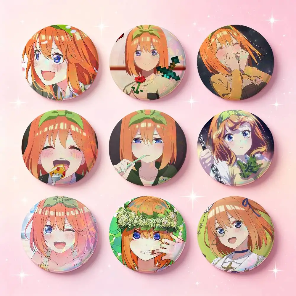 Yotsuba Nakano Anime Character Badges 25 32 44 58 75 Mm Round Cosplay Pin Bag Decor Fans Collect Friends Gifts Brooch Souvenir