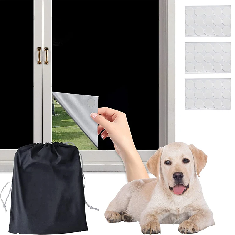 Black Light Blocking Window Film Privacy Glass Vinyl Frosted Self Adhesive Film Static Blackout Heat Control Window Sticker