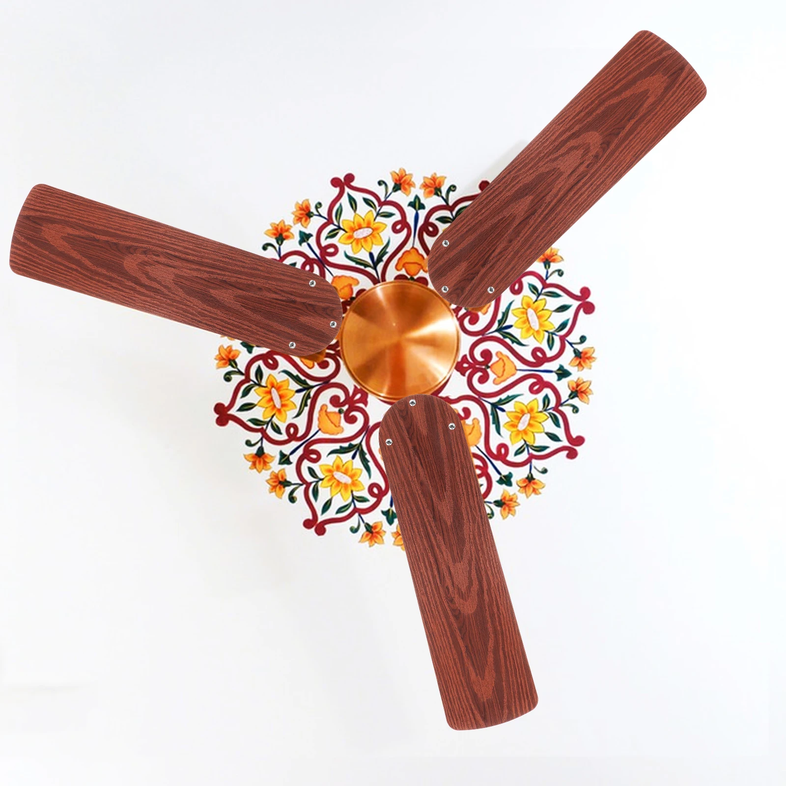 

Walnut Grain Fan Leaf Ceiling Spare Blades Decorative for Fans Replacement Kit Accessories Plastic Wood Leaves