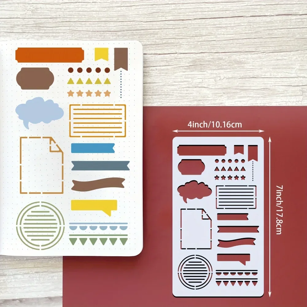 15 Stück Wiederverwendbare Kugel-Schablonen für Tagebuch-Zeichnungen zum Malen, DIY Scrapbooking, Tagebuch, Scrapbook, Journal, Schreibwaren, Geschenke – Detail 2