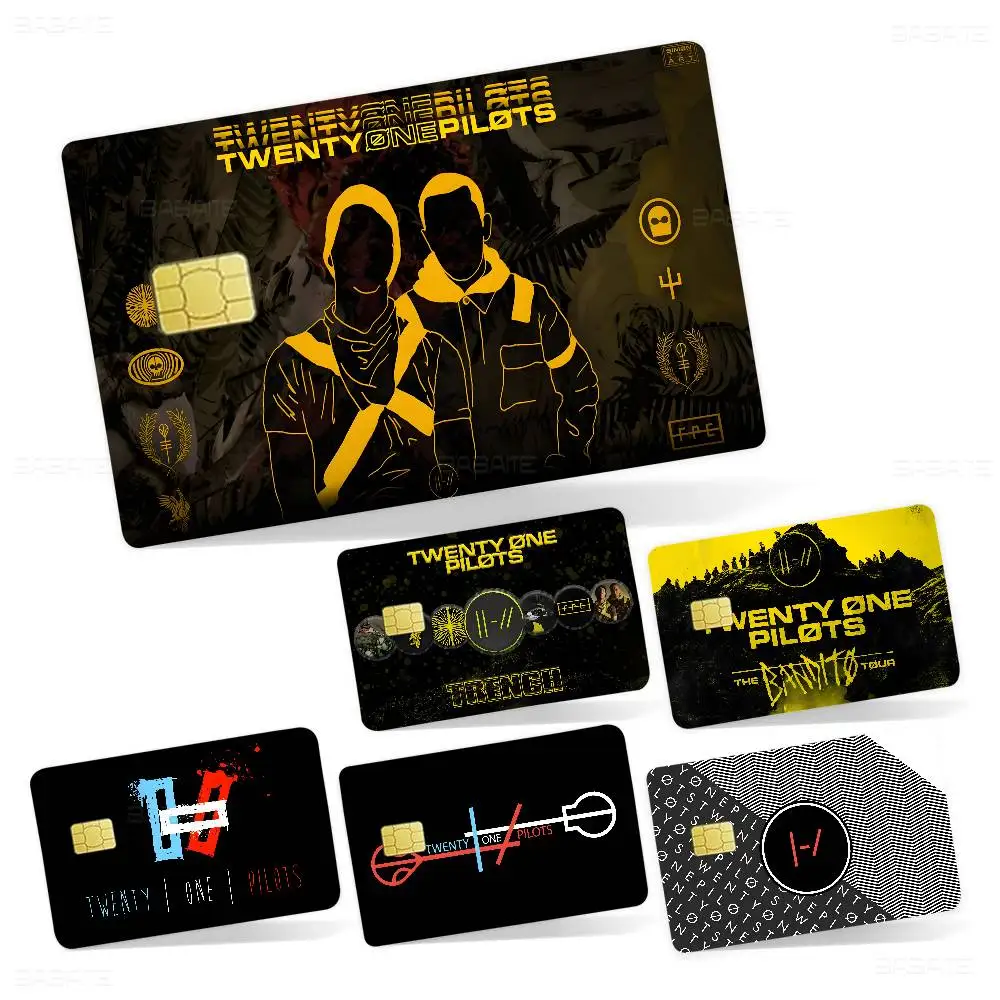 Pop Band T-Twenty One Pilots Anime Cartoon Sticker Film Skin for Credit Card Debit Bank Bus Card