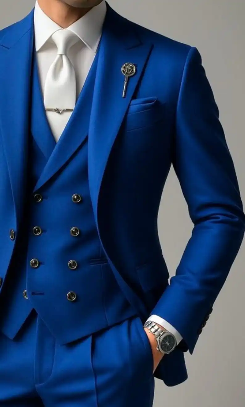 بدلات رجالية لحفلات الزفاف والعشاء مكونة من 3 قطع للرجال بدلات بقصة ضيقة للرجال ملابس العرسان بقصة ضيقة