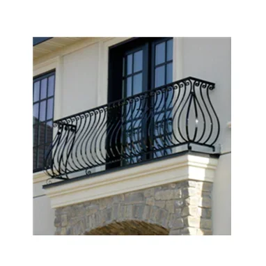 

wholesale factory Wrought Iron Balcony Balustrade Iron Balcony Rail Wrought Iron Balcony