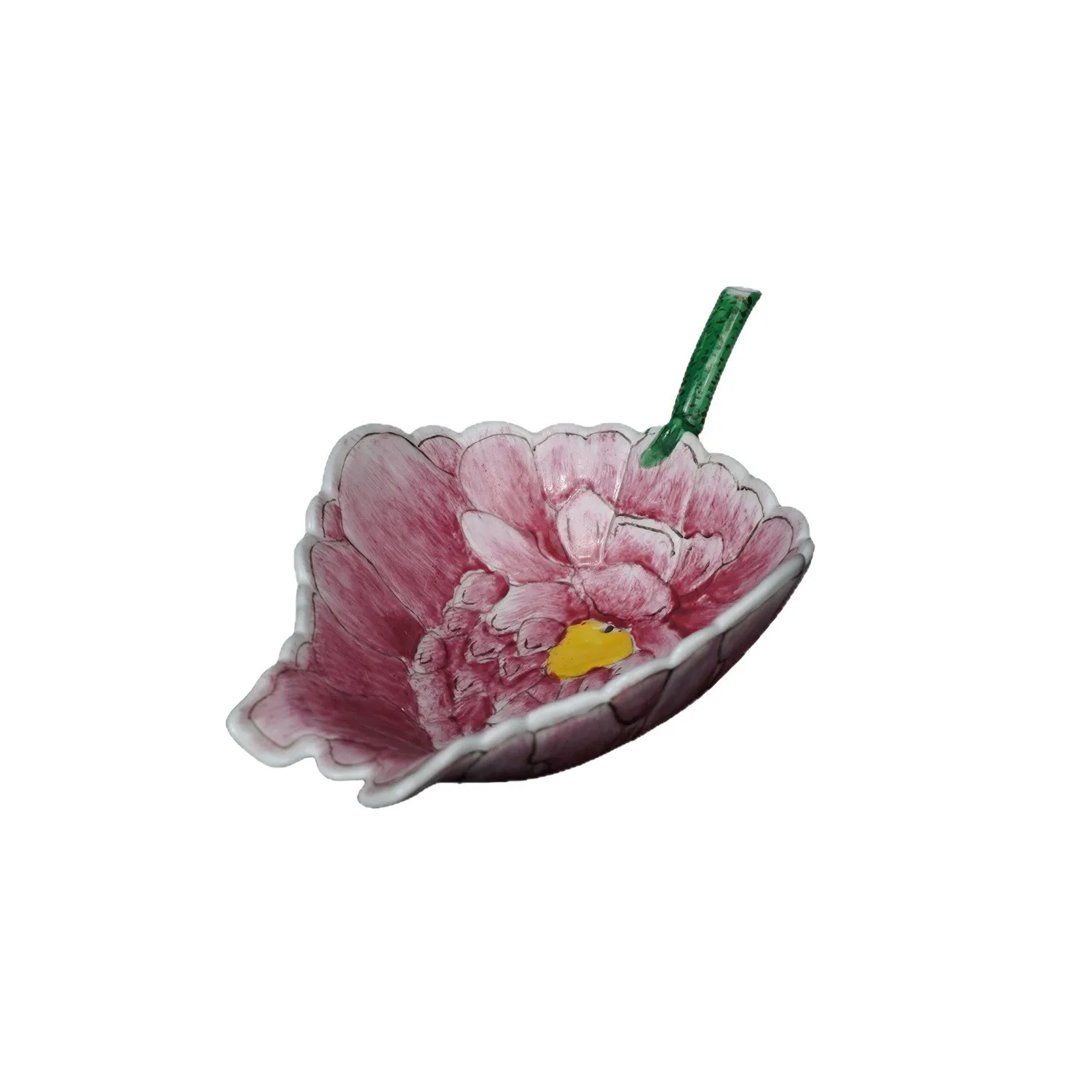 Chinese style merchandise hand painted pastel lotus straw cup drinking cup